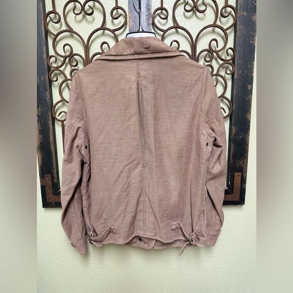 Free People slouchy bomber zip up & button jacket - Picture 2 of 6